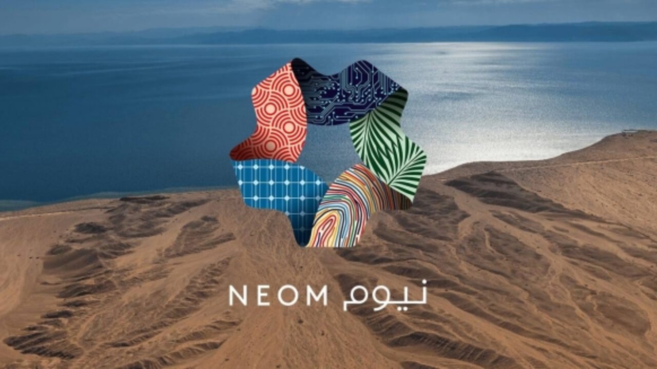 Neom Logo photo credits at the neom
