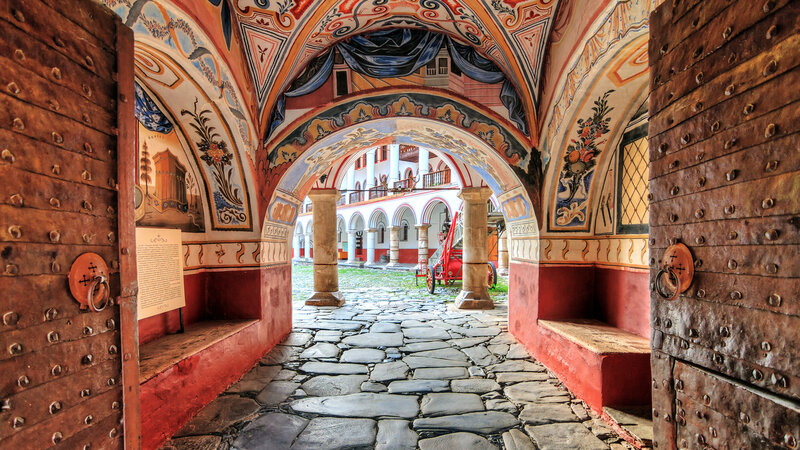 Bulgarije-Orthodoxe Rila klooster-toegangspoort