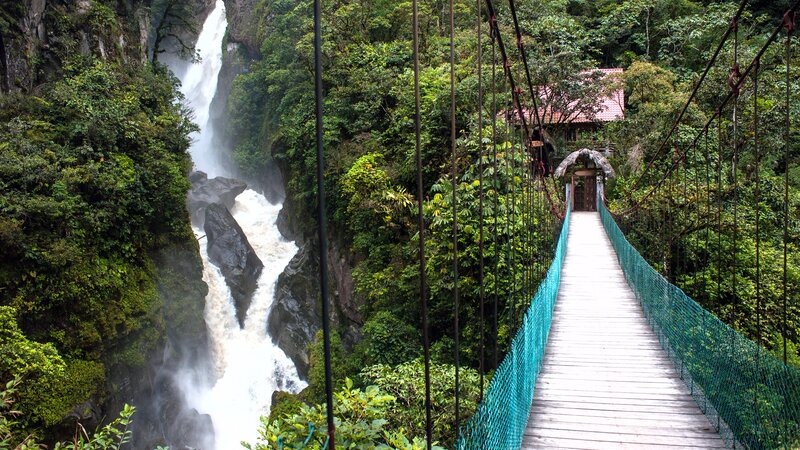 Ecuador - Pailon del Diablo mountain river -Andes - Banos