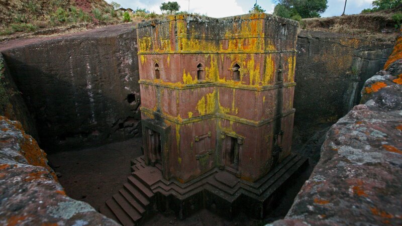 Ethiopië-Lalibela-rotskerk geel