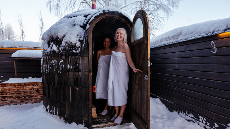 Finland-Lapland-Rovaniemi-Apukka-resort-traditonele-sauna
