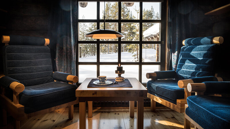 Finland-Lapland-Yllas-L7-Luxury-Lodge-sfeerfoto-zithoek