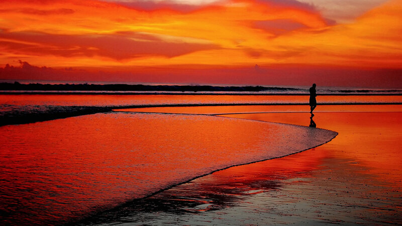 Indonesië-Bali-algemeen-strand-zonsondergang