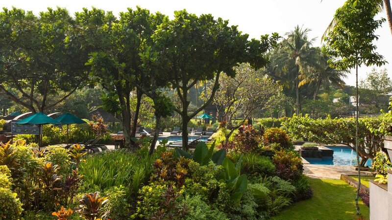 Indonesië-Java-Yogyakarta-Hyatt-Regency-tuin