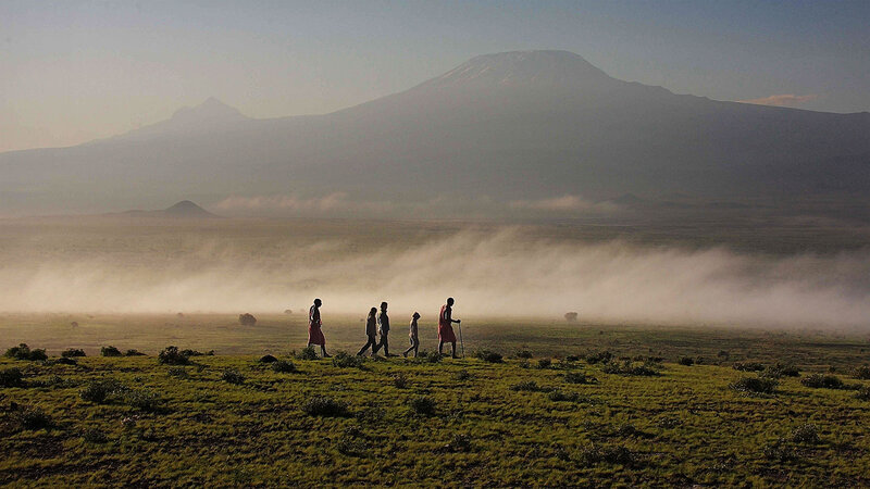 Kenia-Amboseli National Park-Elewana Tortilis Camp-wandelen met Masai
