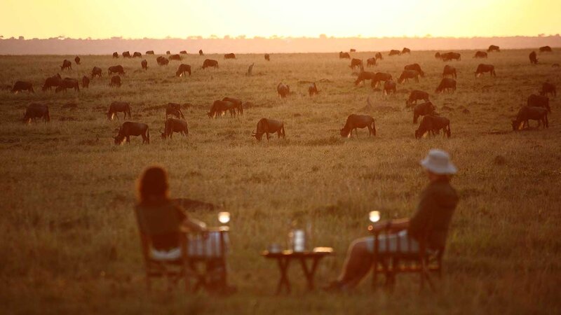 Kenia-Masai Mara-Elephant Pepper Camp-sundowner