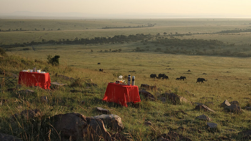 Kenia-Masai Mara-Main Naibor Camp-bush ontbijt