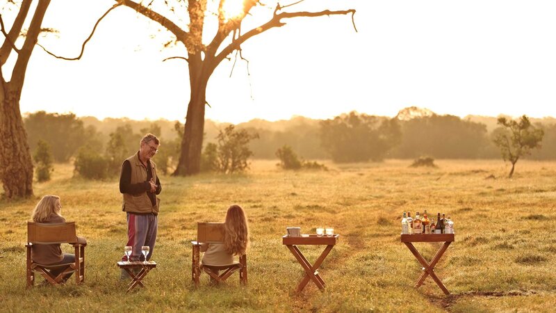 Kenia-Ol Pejeta-Ol Pejeta Bush Camp-sundowners