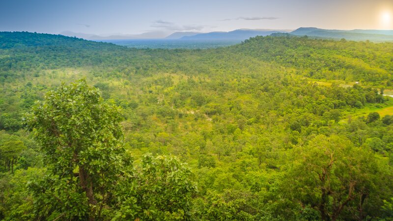 Laos-Champasak-Pakse-uitzicht