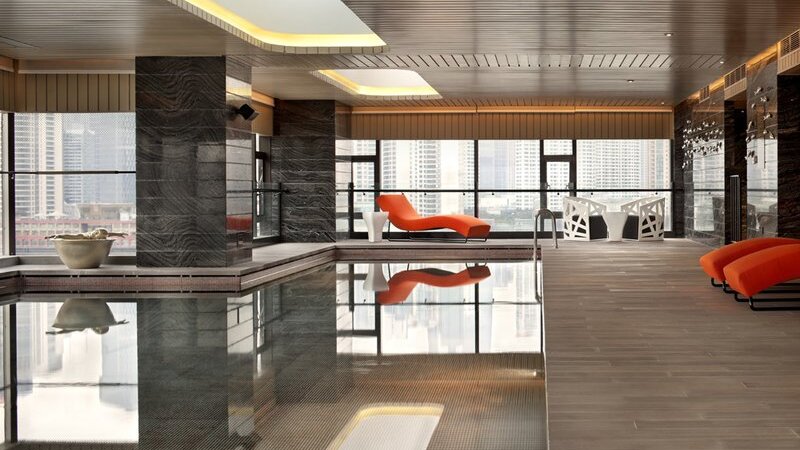 Luxurious indoor swimming pool