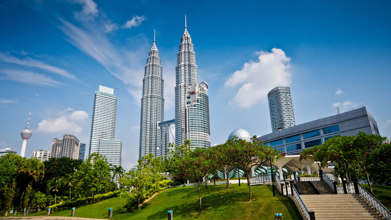 Maleisie-Kuala Lumpur-hoogtepunt - Petronas Twin Towers overdag