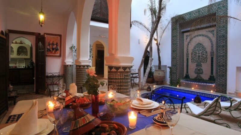 Marokko-Marrakesh-Riad-Alma-Avonddiner