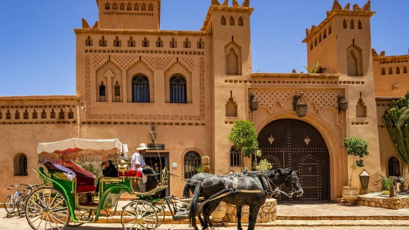 Marokko-Ouarzazate-Omgeving-Riad-Ksar-Ighnda-Gebouw