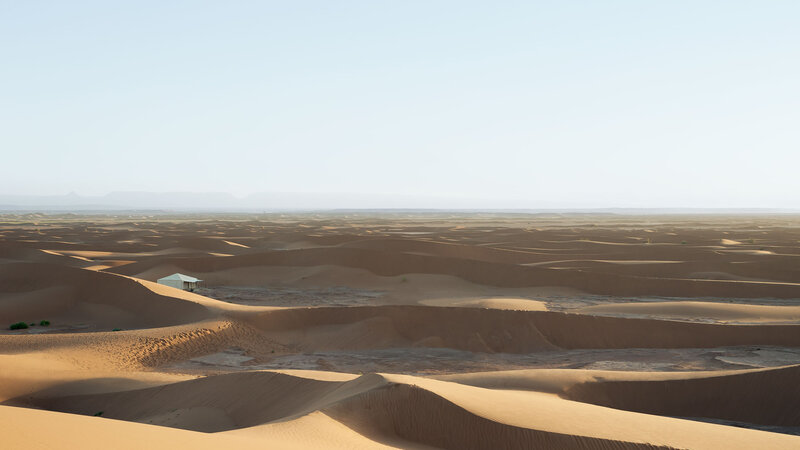 Marokko-Zagora-Woestijn-Erg-Chigaga-Azalai-Desert-Camp-View