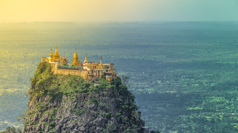 Myanmar-Mount Popa-hoogtepunt