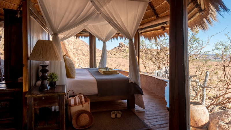 Namibie-Damaraland-Mowani-Camp-slaapkamer