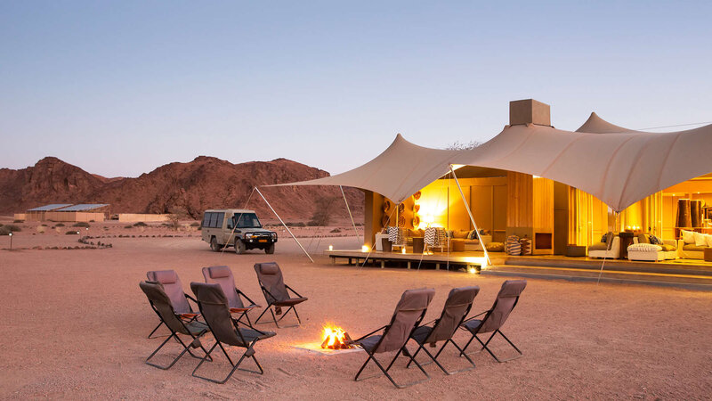 Namibie-Hoanib-hotel-Skeleton Coast Camp-Kampvuur