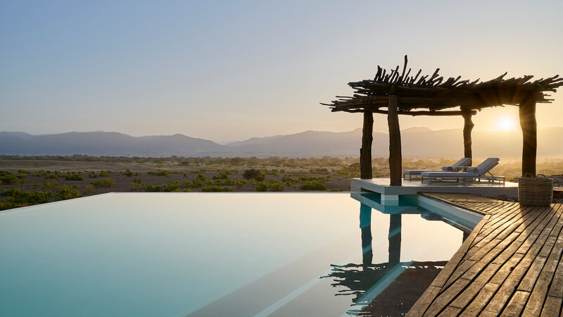 Namibië-Hoanib-Okahirongo elephant camp-zwembad