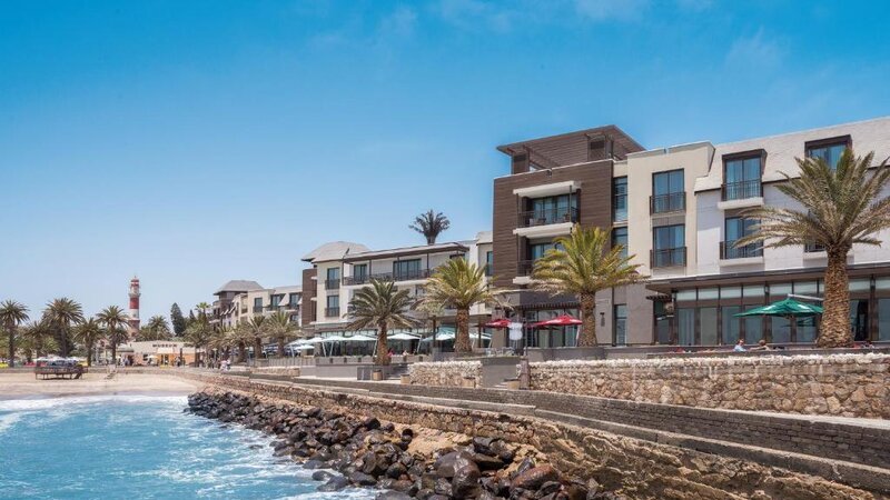 Namibie-Swakopmund-Strand-Hotel-hotelgebouw