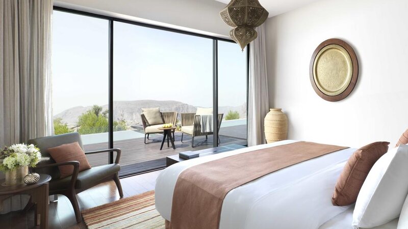 Oman-bergen-Anantara Al Jabal Al Akhdar resort-slaapkamer 2
