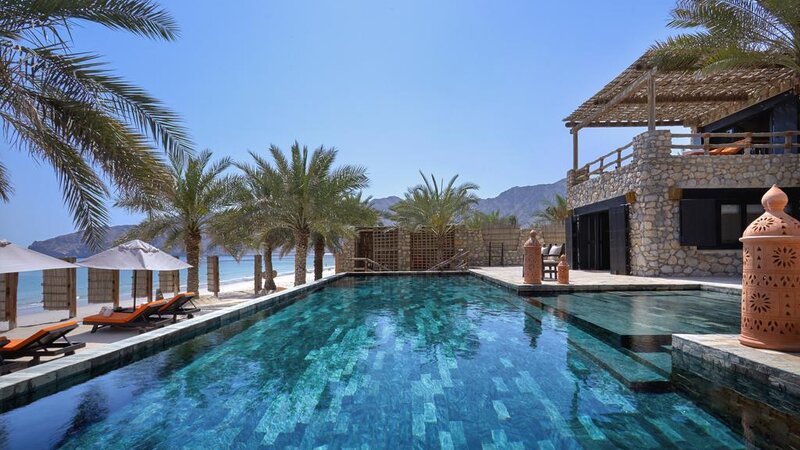Oman-Musandam-Six Senses Zighy Bay-zwembad 2
