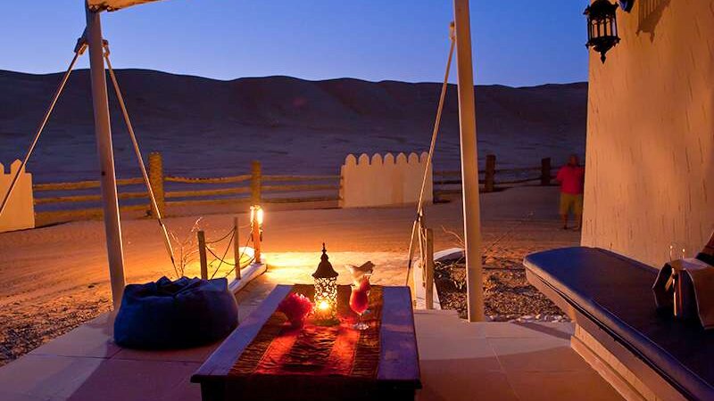 Oman-woestijn-Desert Nights Camp-balcony view