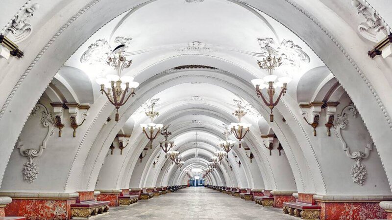 Rusland-Moskou-Metrostations