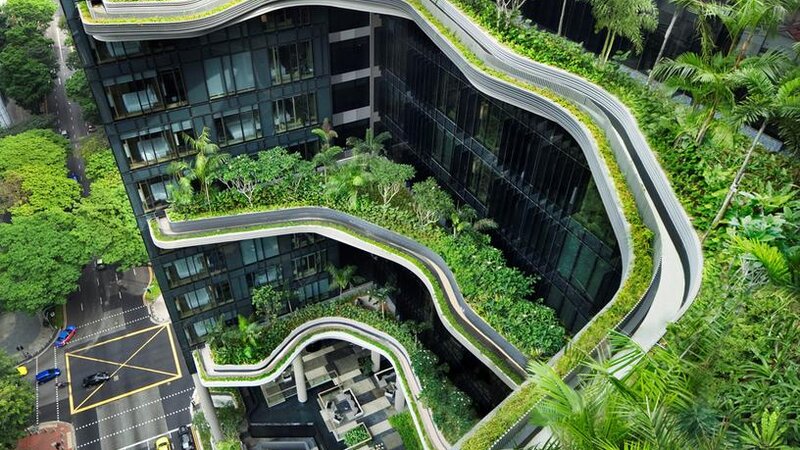 Singapore-Parkroyal-on-pickering-bovenaanzicht-hotel