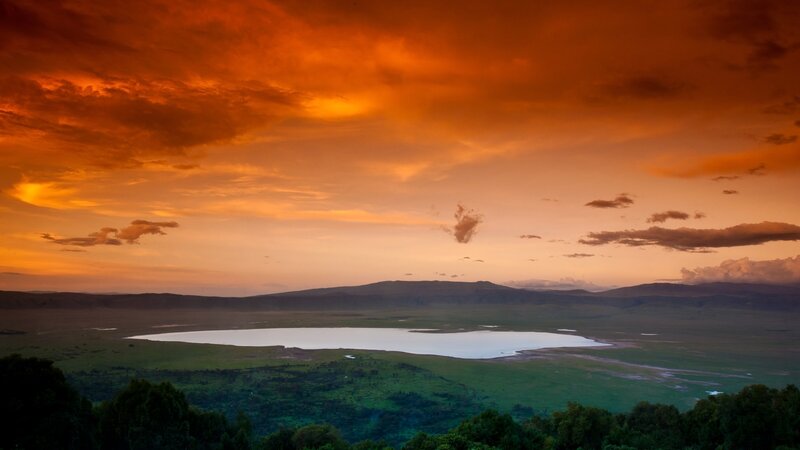 Tanzania-Ngorongoro-zonsondergang