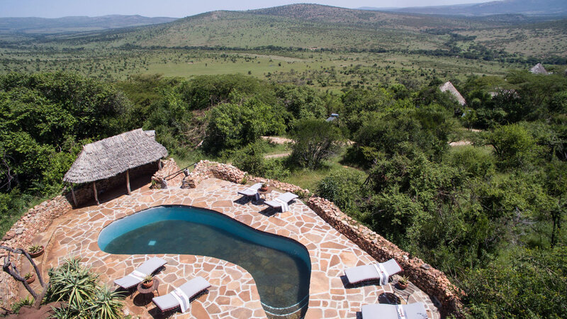 Tanzania-Serengeti NP-&Beyond-Klein's-Camp-zwembad-luchtfoto