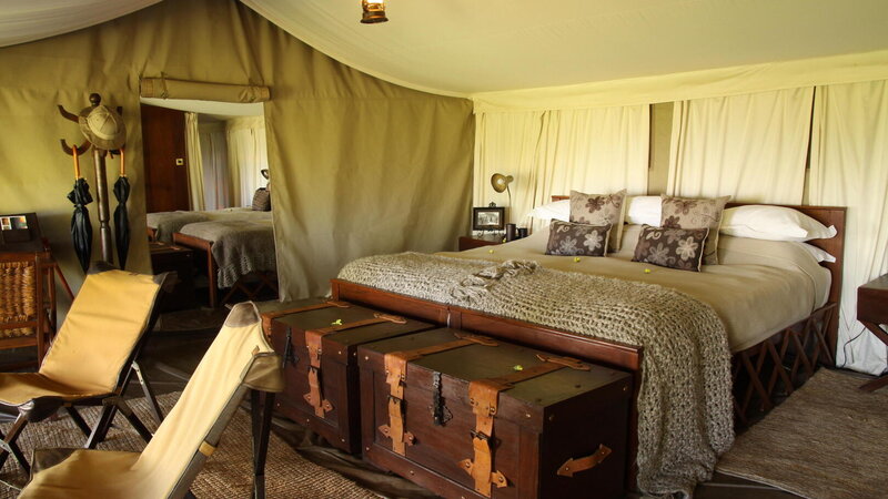 Tanzania-Serengeti NP-Elewana-Serengeti-Pioneer-Camp-tent-interieur