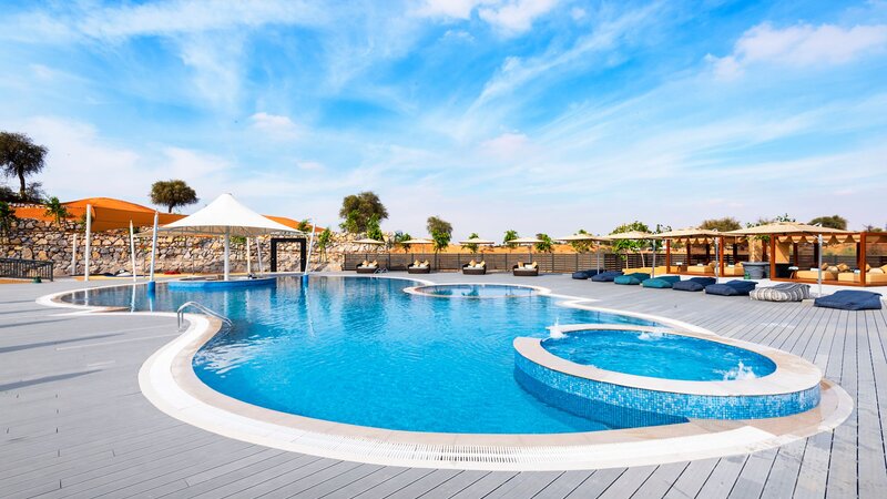 VAE-Ras Al Khaimah-Ritz Carlton Al Wadi Desert-zwembad algemeen