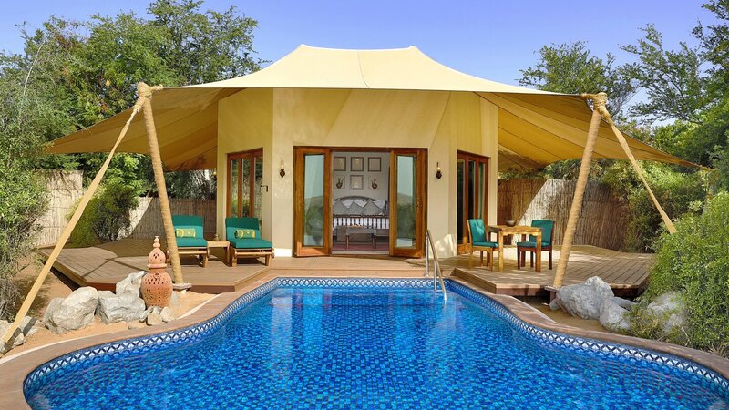 VAE-woestijn-Al Maha Desert Resort-bedouin suite prive plunge pool