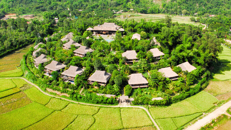 Vietnam-Mai-Chau-Ecolodge-Mai-Chau-luchtfoto