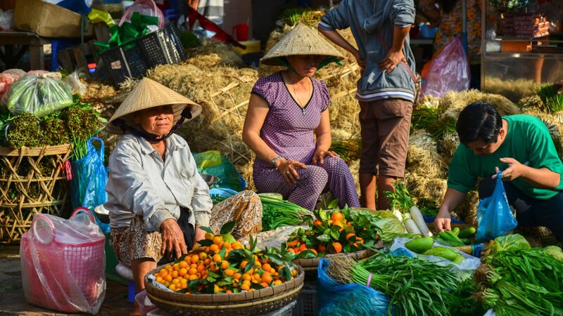 Vietnam-Mekong Delta-lokale markt