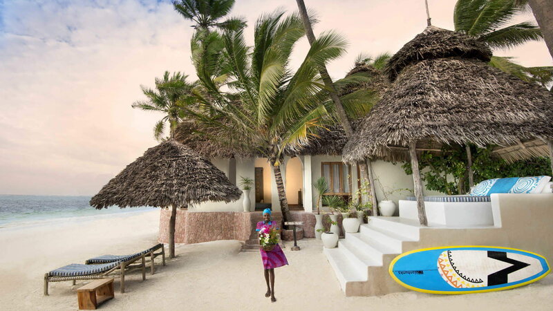 Zanzibar-Xanadu Villas & Retreat-hutje-strand-vrouw