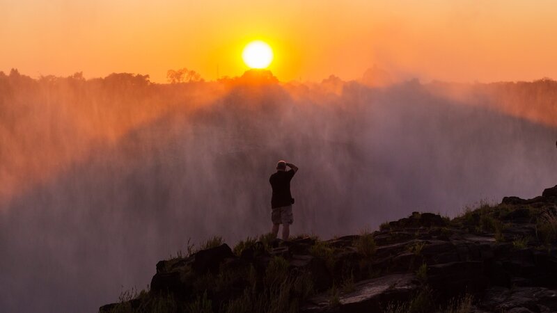 Zimbabwe-Victoria Falls-zonsondergang