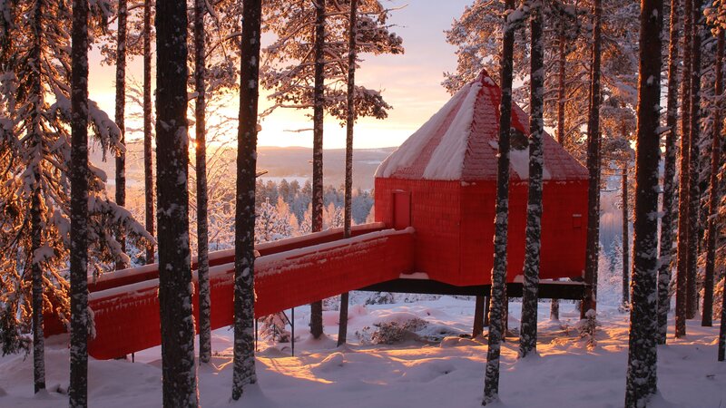 Zweden-Lapland-Harads-treehotel-johan-jansson-blue-cone