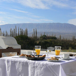 Argentinië-Noord-Westen-Cachi-Hotels-La-Merced-del-Alto-ontbijt