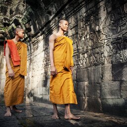 Cambodja-algemeen-monks in tempel