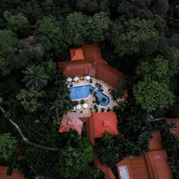 Costa-Rica-Tortuguero-National-Park-Mawamba-Lodge-luchtfoto-hotel