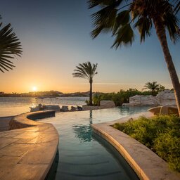 Curacao-Hotel-Baoase-isla-kiniw-zwembad