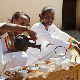 Ethiopië-koffie ceremonie