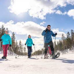 Finland-Lapland-Saariselka-Javri-Lodge-sneeuwschoenwandelen