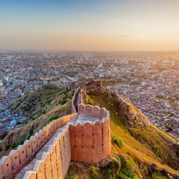 India-Jaipur-zicht op de stad