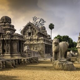 India-Mahabalipuram-hoogtepunt-Pancha Rathas