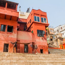 India-Varanasi-Ghats Ganges rivier