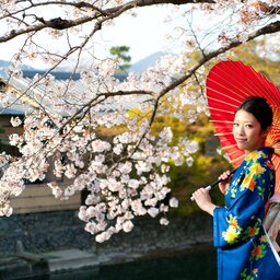 Japan-algemeen-geisha met paraplu
