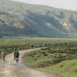 Kenia-Hells Gate National Park-fietsen in het park