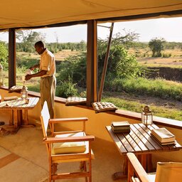 Kenia-Ol Pejeta-Ol Pejeta Bush Camp-ontbijt geserveerd